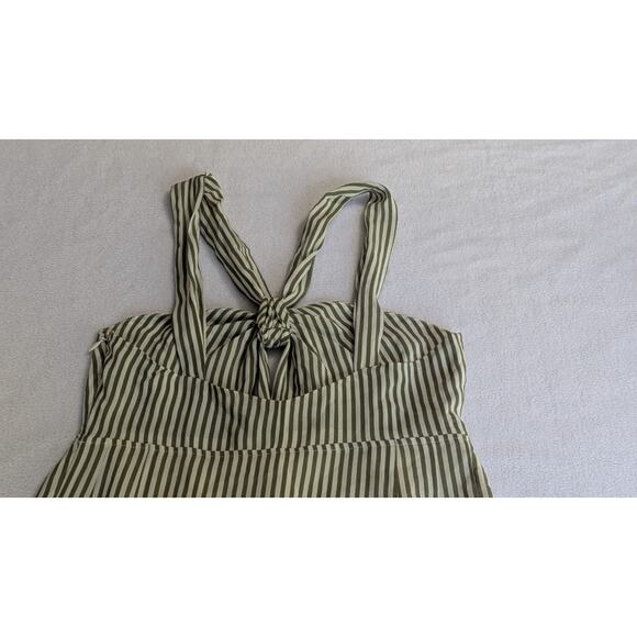 Paul & Joe Womens Silk Halter Neck A Line Mini Dress Green Striped Size EUR 36 - Picture 6 of 12
